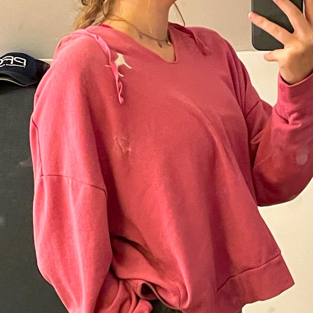 Hot pink, PINK V-neck sweater